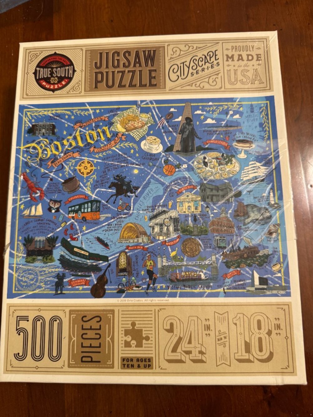Boston Illustrated True South 500 Piece Jigsaw Puzzle 24"W X 18" T